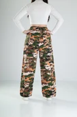Kendinden Paça Lastikli Kamuflaj Baggy Pantolon - 4