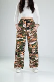 Kendinden Paça Lastikli Kamuflaj Baggy Pantolon - 1