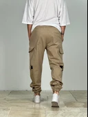 Premium Kalite Gabardin Kumaş Power Jogger Pantolon - 5