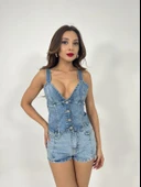 6828 KOT BLUZ-MAVİ - 3