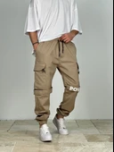 Premium Kalite Gabardin Kumaş Power Jogger Pantolon - 4