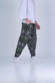 Sosyal Desenli Pileli Jogger - 5