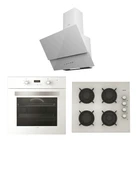 Vinola Dijital Beyaz Camlı Dokunmatik ve Teleskopik Düğmeli 6+1 Fonksiyon Ankastre Set - 1