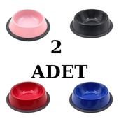 2 Adet Çelik Kedi Köpek Mama-Su Kabı 16 Cm - 1