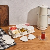 Aryıldız 15 Parça Tepsili Oval Porselen Kahvaltılık Ar249345 - 1