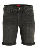 JACK JONES Erkek Likralı Kot Şort 12269608 - 3