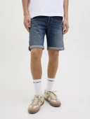 JACK JONES Erkek Likralı Kot Şort 12269608 - 5