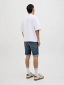 JACK JONES Erkek Likralı Kot Şort 12269608 - 3
