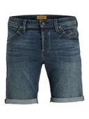 JACK JONES Erkek Likralı Kot Şort 12269608 - 1