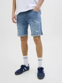JACK JONES Erkek Likralı Kot Şort 12269608 - 1