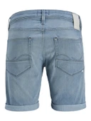 JACK JONES Erkek Likralı Kot Şort 12269608 - 4