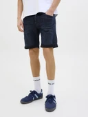 JACK JONES Erkek Likralı Kot Şort 12269608 - 1