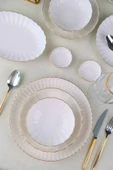 Kütahya Porselen Bone Luz Form Yemek Takımı Altın 32 Parça 6 Kişilik - 5