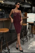 Belina Taş Detaylıı Mini Elbise 2804 - 6