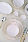 Kütahya Porselen Bone Luz Form Yemek Takımı Altın 32 Parça 6 Kişilik - 2