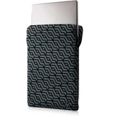 HP 14" 2F2L4AA Çift Tarafli Fermuarsiz Neopren Kilif - Geometrik & Siyah - 2