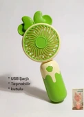 Cartoon USB Şarjlı El Fanı I Mini Taşınabilir Fan I Yaz Serinleticisi I Vantilatör I Taşınabilir Fan - 1