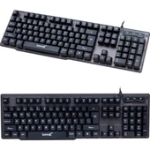 Lennox LX-T302 Oyuncu Klavye Mouse Set Rgb Işıklı Orjinal - 6