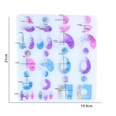 Epoksi Silikon Çoklu Dairesel Modelli Kolye ve Küpe Takı Kalıbı - 2