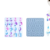 Epoksi Silikon Çoklu Dairesel Modelli Kolye ve Küpe Takı Kalıbı - 6