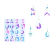 Epoksi Silikon Çoklu Dairesel Modelli Kolye ve Küpe Takı Kalıbı - 1