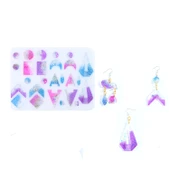 Epoksi Silikon Çoklu Geometrik Modelli Kolye ve Küpe Takı Kalıbı - 3