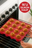 Silikon 16’lı Kek Kalıbı – Fırın, Mikrodalga ve Bulaşık Makinesi Uyumlu - 1