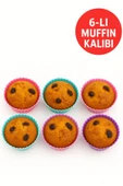 Pratik Silikon Muffin Kalıbı - 6’lı Set - 4
