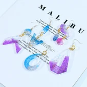 Epoksi Silikon Çoklu Dairesel Modelli Kolye ve Küpe Takı Kalıbı - 5