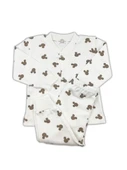 Sema Baby Mickey Mouse Bebek Pijama Takımı - Ekru 0-3 Ay - 1