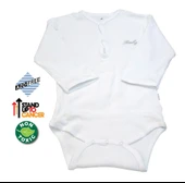 Sema Baby Uzun Kol Kaşkorse Badi (Body) - Beyaz  6-12 Ay - 1