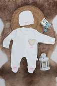 Sema Baby Pamuklu Bebek Tulum Seti 0-3 Ay - Love - 1