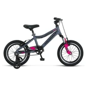 MOSSO WILDFIRE L-16-V KIZ ÇOCUK BİSİKLETİ  255H V 16 JANT ANTRASİT PEMBE - 2