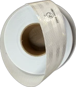 KALİTE Reflektörlü Bant Beyaz 5 Metre 5 cm Belgeli Reflektörlü Reflektif Fosforlu Şerit Bant Ikaz Bandı thumbnail 1