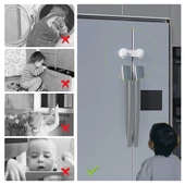 Bebek Çocuk Güvenliği Çekmece ve Dolap İçin Kendiliğinde Yapışkanlı Vidasız Kapak Kilidi (4401) - 4
