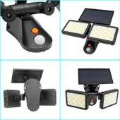 W770B SENSÖRLÜ 36 COB LEDLİ SOLAR AYDINLATMALI DUVAR LAMBASI (4401) - 3