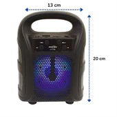 Tutmalı Mini Hoparlör Işıklı Taşınabilir Bluetooth Wireless Radyolu Sd Kart ve USB Girişli Hoparlör (4401) - 4