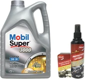 Mobil Super 3000 Formula R 5W30 Renault Araç Motor Yağı 5 L + 00117 Gojo Araç Bakım Seti - 1