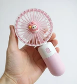 Handheld USB Şarjlı El Fanı I Mini Masa Fanı I Telefon Standlı I Vantilatör I Taşınabilir Fan Pembe - 2