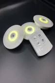3lü Uzaktan Kumandalı Yapışkanlı Kablosuz Led Spot Lambalar (4401) - 3