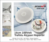 OSAWA OSW-628 16CM TWEETERLİ 100 VOLT TRAFOLU ALÇIPAN HOPARLÖR (4401) - 1