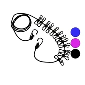 RENKLİ LASTİK   12PCS METAL MANDALLI  ÇAMAŞIR İPİ (4401) - 1