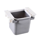 Mini Masa Çöp Kovası Plastik Tezgah Altı Geri Çekilebilir Yapışkanlı Görünmez Bölme Pratik (4401) - 1