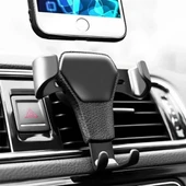 Araç İçi Klima Izgarasına Takılabilen Plastik Oto Telefon Tutucu Gravity (4401) - 1