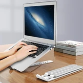 Ayarlanabilir Plastik Dizüstü Destek Tabanı Katlanabilir Taşınabilir Laptop Sehpası Yükseltici (4401) - 1