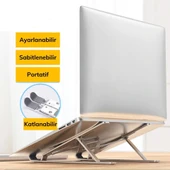Ayarlanabilir Dizüstü Destek Tabanı Tamamen Katlanabilir Taşınabilir Laptop Yükseltici (4401) - 4