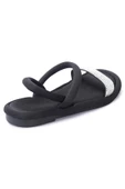 QRAMED Orthopedix Şık Kadın Sandalet  Scuba Kumaş TAŞLI QR25205 - 6