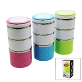 PUANTİYELİ 3LÜ SEFER TASI - SAKLAMA KABI 1.23LT (4401) - 1