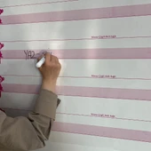 Kılavuz Çizgili Akıllı Kağıt Yazı Tahtası Duvarda İz Bırakmaz Statik Yeni Müfredata Uygun 100x56cm (4401) - 4