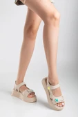 Saide Bej Cilt Cırt Cırtlı Sandalet - 2